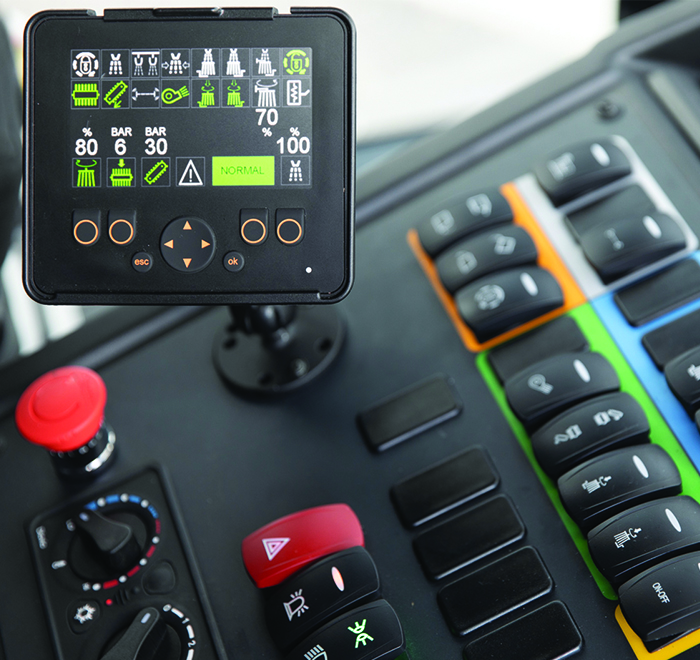Dulevo D3 kontrollpanel og styring